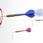 three darts symbol of strategy or business success