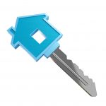 fine 3d image of isolated key of dreams house